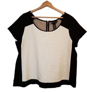 Lane Bryant Faux Leather Laser Cut Top